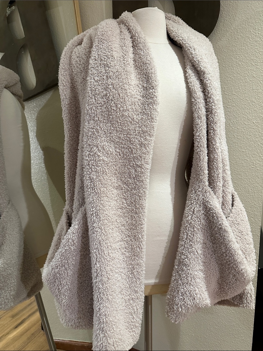 Barefoot dreams cozy chick travel shawl beige